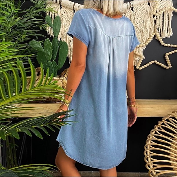 Denim clearance tunic dresses