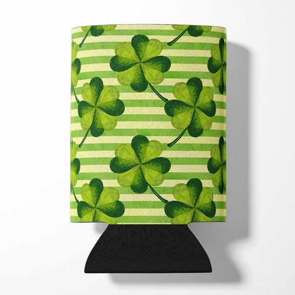 Watercolor Shamrock Stripes Can or Bottle Hugger