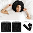 thumbnail image 4 of Gorro de Satén para Mujer, Gorro de Dormir Ajustable de Doble Capa, Gorro de Pelo Suave y Sedoso para Protección Del Cabello Rizado, Paquete de 3, 4 of 6