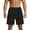 Black, variant on Mens Golf Shorts Big and Tall Casual Outdoor Beach Shorts with Multiple Pockets Solid Color Summer Travel Work Shorts Black XXXL