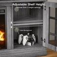 thumbnail image 4 of CHITOOMA 1400W Electric Fireplace TV Stand TV Console with 23″ Fireplace for up to 75 inch TVs with Adjustable Shelves,Grey, 4 of 9