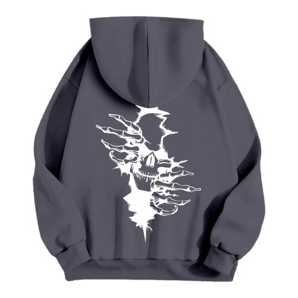 MHFRRA Sudaderas con Capucha para Hombre para Actividades Al Aire Libre Sudaderas Cómodas con Estampado Gráfico, Ideales para Uso Informal En Verano y Otoño Gris