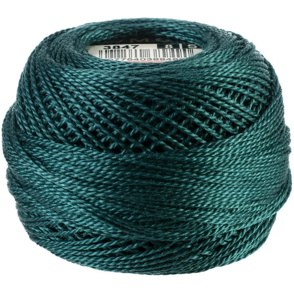 DMC Pearl Cotton Ball Size 8 87yd-Dark Teal Green