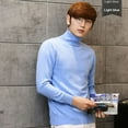 21 New Men‘s Crewneck Casual Turtleneck VNeck Knitted Base Shirt Solid