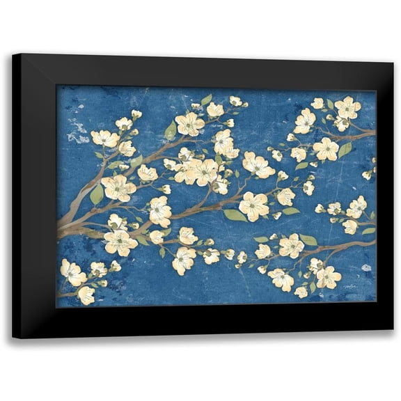 Stimson, Diane 14x12 Black Modern Framed Museum Art Print Titled - Cherry Blossoms Blue