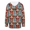 thumbnail image 5 of Chandails d'Hiver Grande Taille pour Femmes Chandails à Capuche à Manches Longues Imprimé de Noël Décontracté à Col Rond Rouge m, 5 of 5