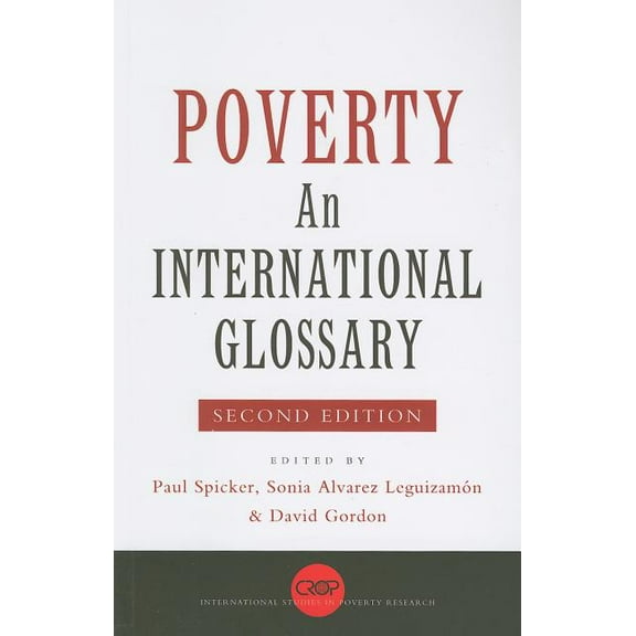 International Studies in Poverty Researc Poverty: An International Glossary, (Paperback)