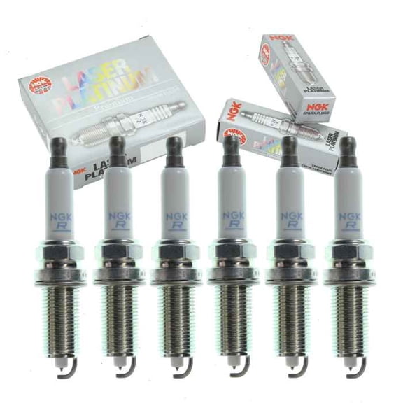 6 pc NGK Laser Platinum Spark Plugs compatible with BMW 128i 3.0L L6 2008-2009