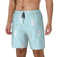thumbnail image 2 of Balery Cute Bunny Mens Swim Trunks Swim Shorts for Men Quick Dry Inseam Beach Shorts with Compression Liner Pocket-Large, 2 of 9