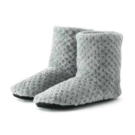 

Cathalem Womens Boots 8 Women Shoes Home Cotton Shoes Middle Barrel Floor Cotton Boots Can Be Warm Socks Heeled Boots for Women Grey 6