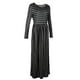 thumbnail image 1 of Vestido maxi a rayas Baoblaze elegante para Mujer manga larga, 1 of 8