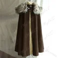 thumbnail image 5 of Disfraz de Halloween 3XL, disfraz medieval para hombre, capa con cuello de piel de invierno, capa de cosplay vikinga, capa gótica de alta calidad para mujer, 5 of 5