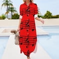 thumbnail image 3 of music notes Long Sleeved Shirt Dress dresses for women luxury designer party purple dress, 3 of 6