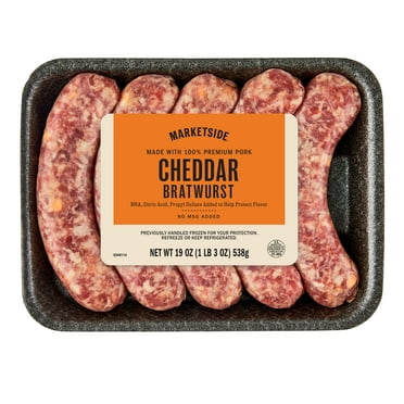 Marketside Cheddar Bratwurst, 5 Links, 1 lb 3 oz