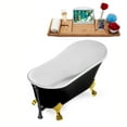 thumbnail image 4 of 59" Streamline N344GLD-BL Clawfoot Tub and Tray With External Drain, 4 of 7