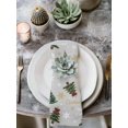 thumbnail image 2 of Grey Christmas Cloth Napkins Set of 4 Reusable Dinner Napkins, Winter Green Pine Tree Gold Snowflake Cocktail Napkin Washable Table Napkins for Wedding/Holiday Party/Baby Shower 20"x20", 2 of 7