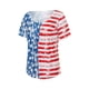 thumbnail image 4 of Txlixc Blusa de manga corta para el día de la independencia femenina con diseño de bandera nacional Txlixc moda, 4 of 9