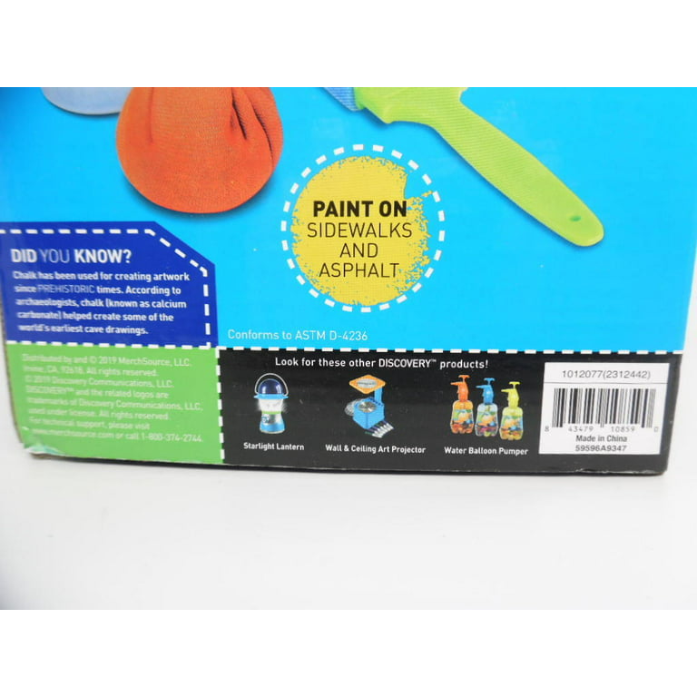 Discovery Kids Deluxe Chalk Blast Set 4-Piece Washable Chalk Paint Green New