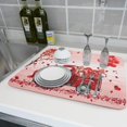 thumbnail image 6 of Valentine''s Love Truck Dish Drying Mat, Valentine Red Gnomes Dish Drying Mat for Kitchen Counter, Valentine''s Day Absorbent Fast Dry Dish Drainer Mat Protector Microfiber Dish Drying Pad 16"x18", 6 of 6