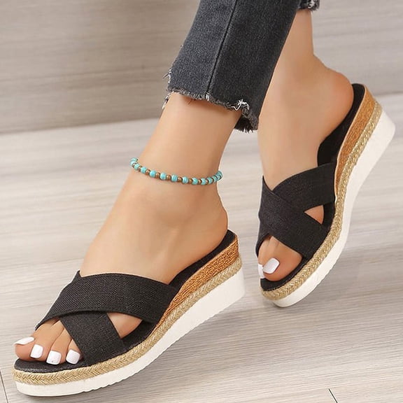Women Sandals Summer Shoes for Women Wedge Sandals Medium Heels Zapatos Mujer Platform Slippers Women Summer Footwear