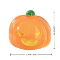 thumbnail image 4 of Figurine Luminous Pumpkin Ornament Halloween Fall Harvest Tiered Tray Tabletop Shelf Decor Spooky Pumpkin Statue Party Favor Gift Home Office Dorm Desktop Holiday Decoration, 4 of 8