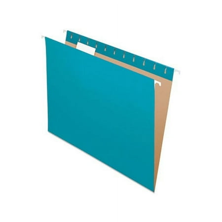 UPC: 0078787925427 | Colored Hanging Folders Letter Size  1/5-Cut Tab  Teal  25/Box