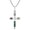 Green-tones, variant on Christian Elegant X Cross Green-Tones Malachite Inlay Sterling Silver Pendant Religious Ornament Necklace Anniversary Jewelry Gift for Women