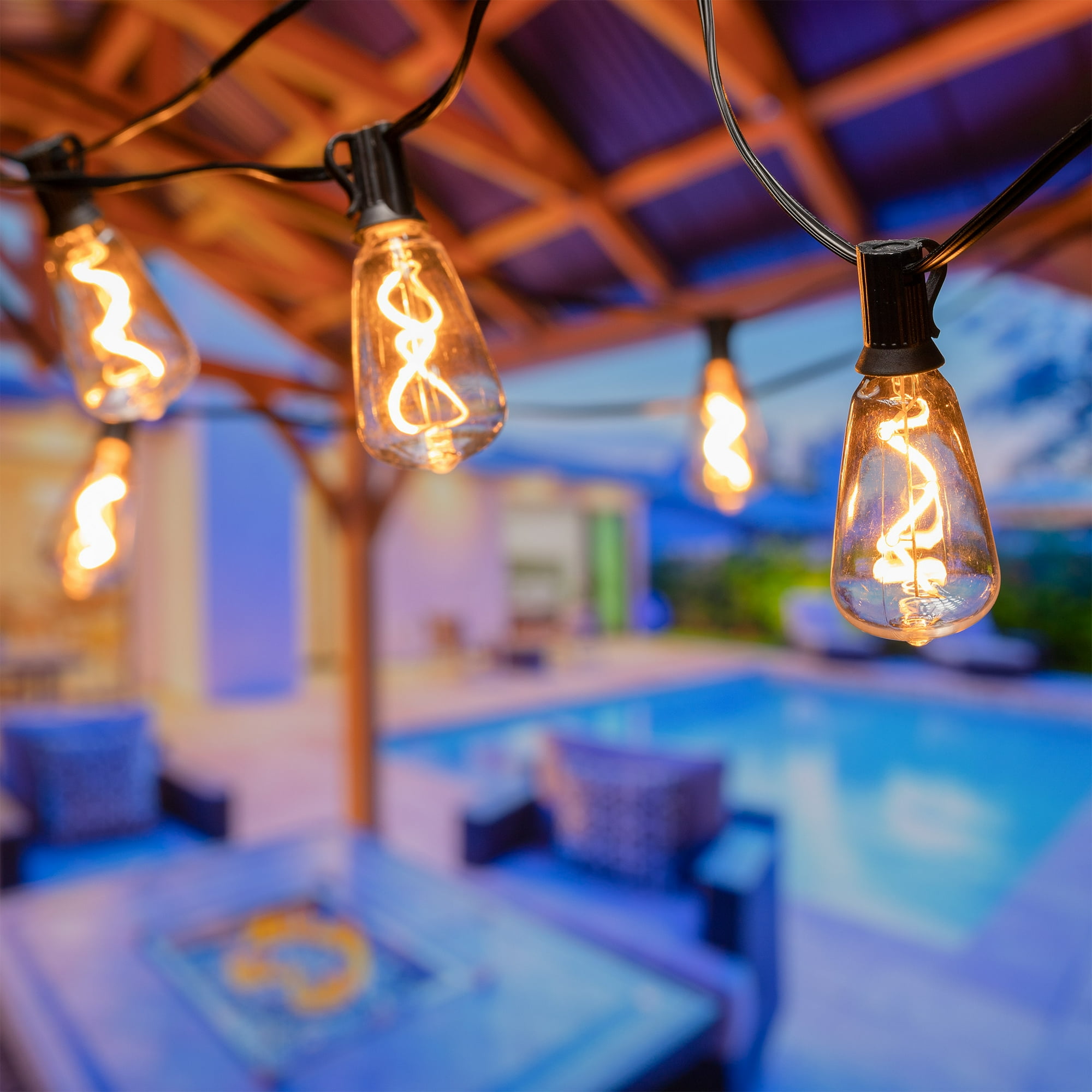 Better Homes & Gardens 24 ft 12W Vintage Warm White Spiral LED Plug-In String Light, 1 Pack