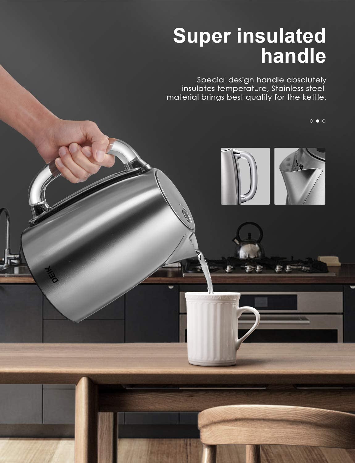DEIK Electric Kettle, 2019 Upgrade Version 1.7L Temperature Control Tea