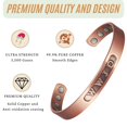 thumbnail image 5 of Wollet Magnetic Cuff Copper Bracelet for Men and Women, Length 6.3in, 5 of 7