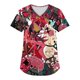 thumbnail image 1 of Hazbin Hotel Más Tamaño Impreso Scrub Uniforme de Trabajo Tops Para las mujeres V-cuello de Navidad Imprimir Manga Corta Diversión Camisetas Ropa de trabajo Camiseta con bolsillos Purple Pink/3XL, 1 of 3