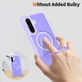 thumbnail image 6 of Dteck Magnetic Case for Samsung Galaxy A36 5G,Shockproof Matte PC Case Compatible with Mag Safe Ring Holder Kickstand Silicone Bumper Cover for Galaxy A36 5G,Lightpurple, 6 of 6