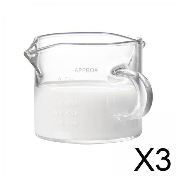 Jarras medidoras,Taza medidora de vidrio Taza de onzas de doble boca,Jarras medidoras de doble con asa para verter,Taza para mezclar Escala resistente a la temperatura del calor,Taza