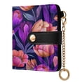 thumbnail image 2 of Small Wallet For Women Bifold Leather Pocket Coin Credit Card Holder With RFID Blocking Tulips Design, 2 of 6