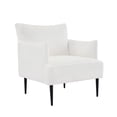 thumbnail image 1 of QinaQin Sillón accent estilo mid century en tela gris, con brazos y patas metálicas, ideal para sala, recámara, estudio u oficina, 1 of 7