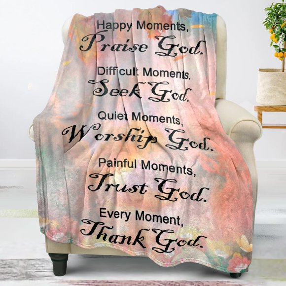 Manta COMFAR Christian Gifts para amantes de la Biblia, 100 x 125 cm