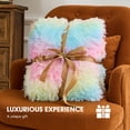 thumbnail image 4 of PMONPA Heated Blanket for Adult, Soft Faux Fur & Sherpa Electric Blanket, Fast-Heating with 10 Heating Levels & 5 Options Auto off, 51"x 61", Rainbow, 4 of 9
