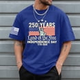 thumbnail image 2 of UngA 250th Anniversary Shirts, USA Flag 4th Of July Shirt Men Short Sleeve American Star Stripes Patriotic Graphic T-Shirt (Blue,XL), 2 of 5
