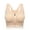 Apricot, variant on Front Zipper Sports Bras for Women Wireless Raceback Yoga Bras Post-Surgery Bra Workout Gym Tank Tops Vest