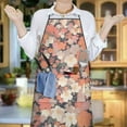 thumbnail image 6 of Pioneer Flower Floral Print Pattern Apron-Garden Aprons for Women with Pockets-Cotton Linen Waterproof Kitchen Cooking Gardening Aprons Adjustable for Kitchen,Cooking,BBQ and Salon 33x27 Inch, 6 of 7