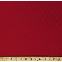 Single Face Quilted True Red Solid 1" Diamond Grid Easy Care 60" Wide Lightweight Lining/Craft Polyester Fabric by the Yard (D272.11)