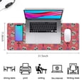 thumbnail image 5 of Long Mouse Pads for Desk,Red Skull Flower Cross Pattern Desk Mats on Top Of Desks, Desk Mouse Pad Extra Large with 3mm Non-Slip Base and Stitched Edge for Gaming,Office,Work,Home 31.5"x11.8", 5 of 6