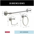 thumbnail image 6 of Delta Greenwich II 3-Piece Bath Hardware Set with 24 in. Towel Bar, Toilet Paper Holder, Towel Ring in Brushed Nickel, 6 of 8