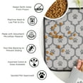 thumbnail image 4 of Bone Dry Embroidered Microfiber Cat Whiskers Pet Food Mat, 9.75x13.5",Grey, 4 of 4