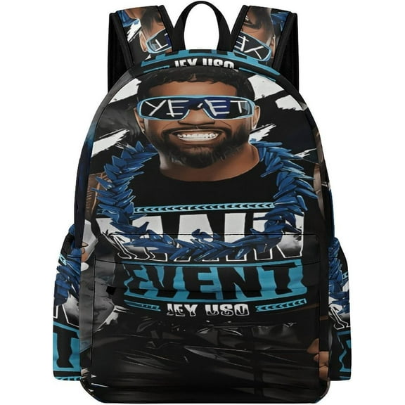 Jey-Uso Yeet Merch Backpack Oxford Laptop Bags Professional Wrestler Large Capacity Packsack16.5x 11.8 X 5.9 Inch