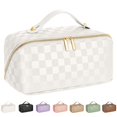 thumbnail image 1 of Bolsa de viaje para cosméticos ALEXTINA de piel sintética impermeable de gran capacidad, 1 of 8