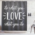 thumbnail image 1 of Ambesonne Saying Shower Curtain, Hand Lettering Typography, 69"Wx84"L, Charcoal Grey and White, 1 of 3