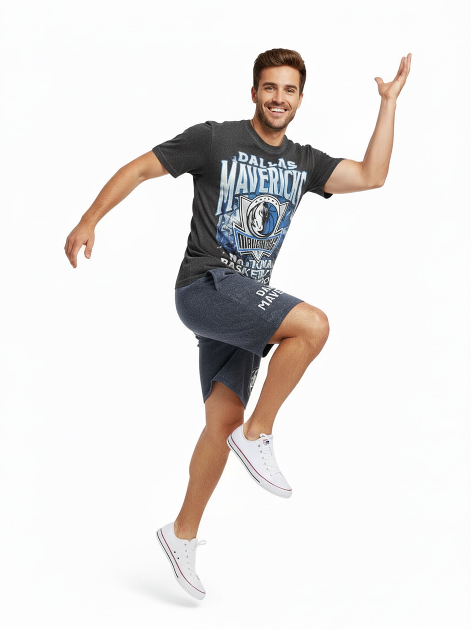 NBA Dallas Mavericks Men's & Men's Big and Tall Mineral Wash Graphic Shorts, Sizes XS–5XB