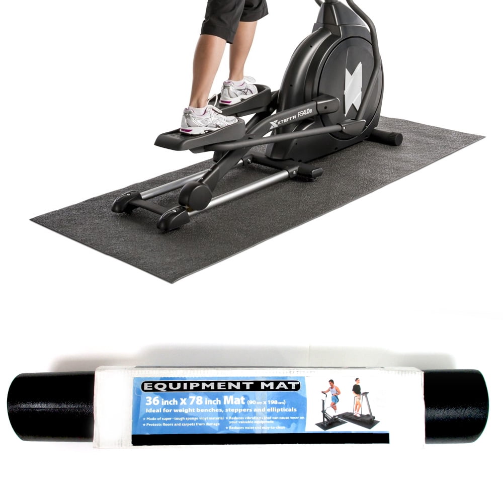 36/"*78/" Indoor PVC Treadmill Fitness Mat Gym Exercise Bike Trainer Carpet Tool