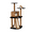 Brown and Black, variant on 52" Tall Cat Tree Tower with Cat Condos - Large Cat Tree - Cat Tower for Indoor Cats - Play Scratch Hide Climb Activity Furniture with Toy